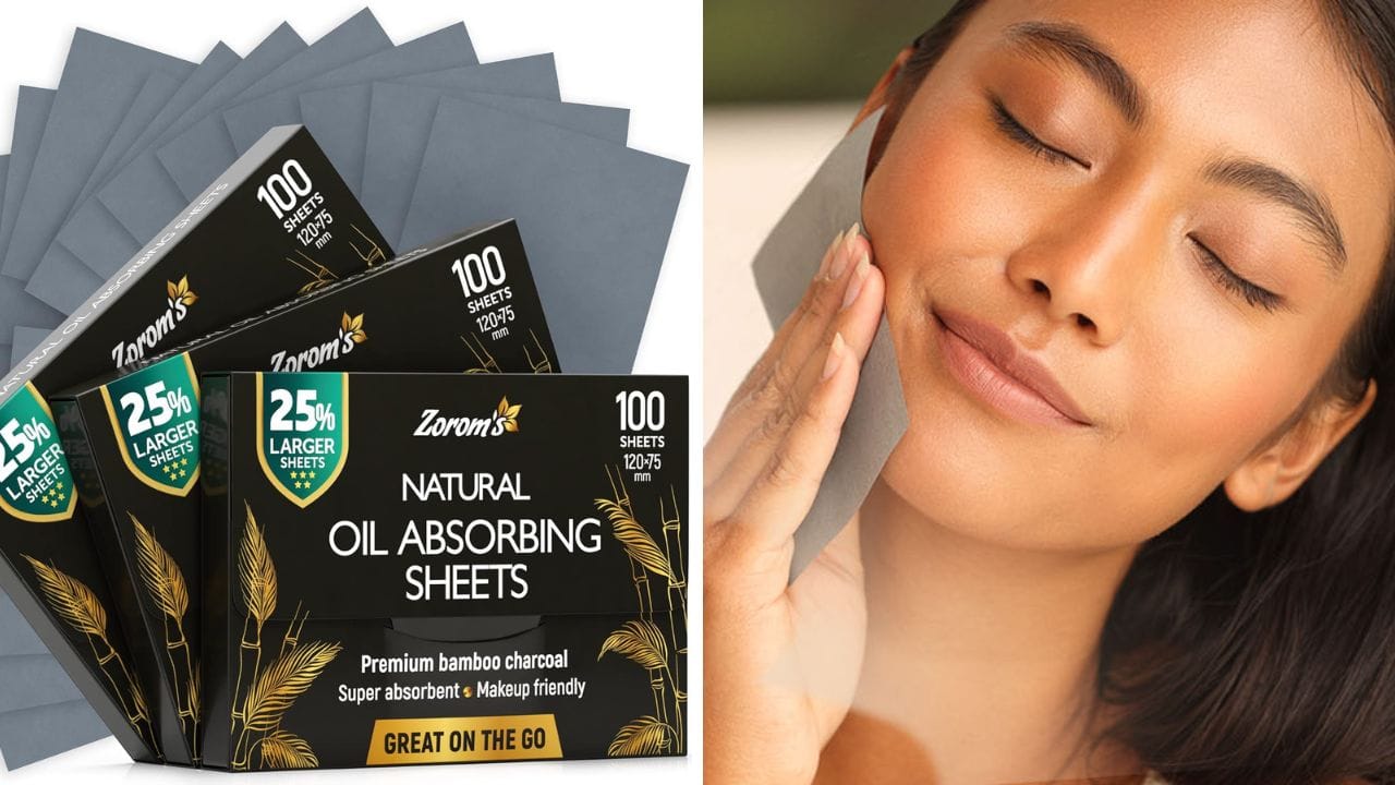 Natural Oil Blotting Sheets for Face with Bamboo Charcoal: Shine-Free in Seconds