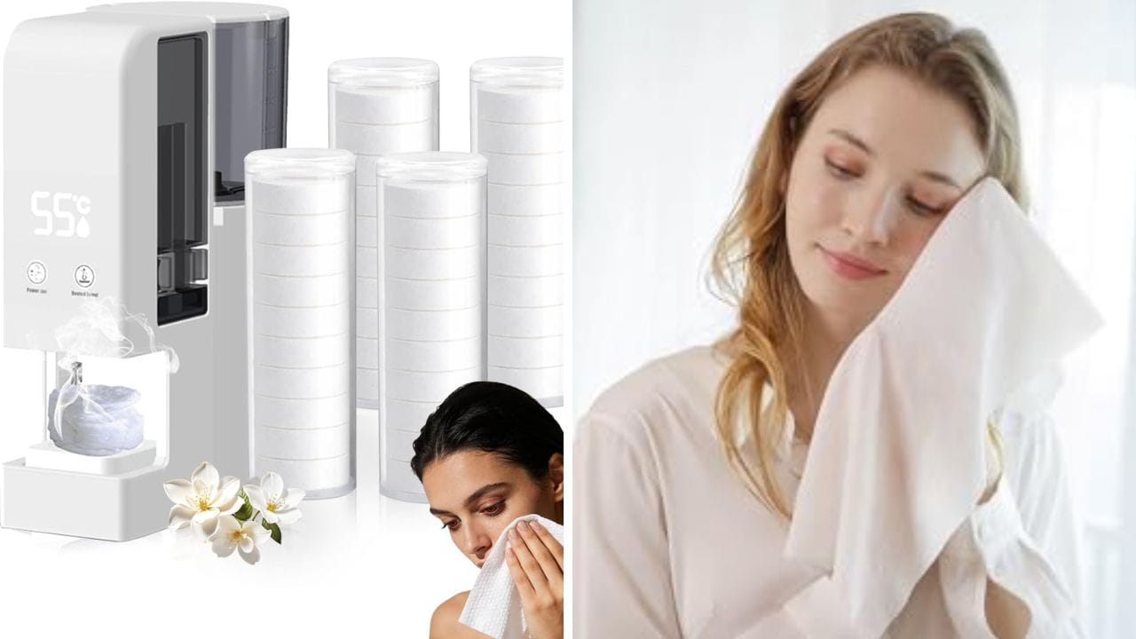 Automatic Hot Towel Dispenser: Hot Face Towel Machine for Spa Home Salon Quality Skincare