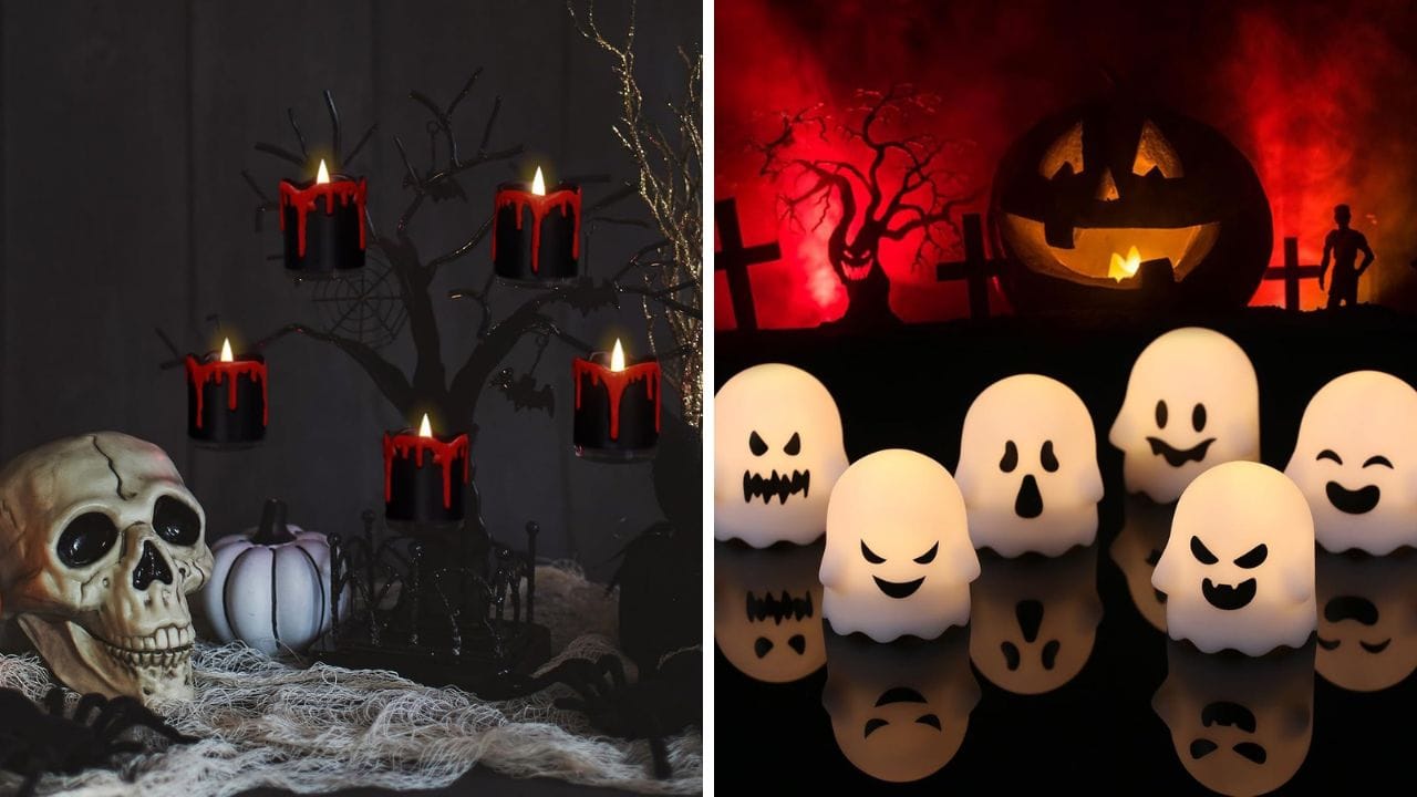 Halloween Candles: Spooky, Safe Realistic Flicker with DRomance Candles