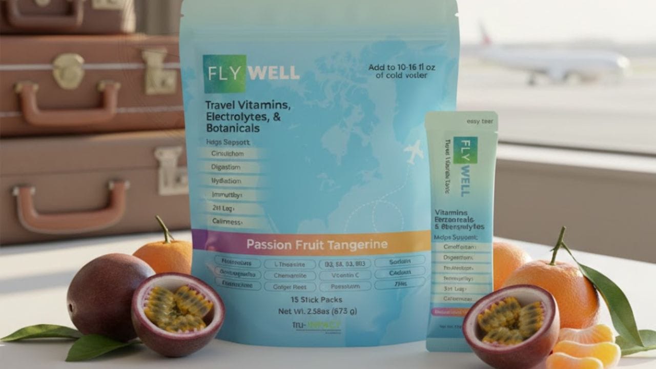 FlyWell Travel Vitamin Tonic for Flight: The Ultimate Immune Boost for Flying