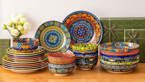 Vancasso 24 Piece Dinnerware Sets: Bohemian Porcelain Dishes for Your Table